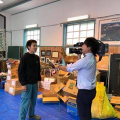 北海道地震支援　支援物資仕分け作業しています